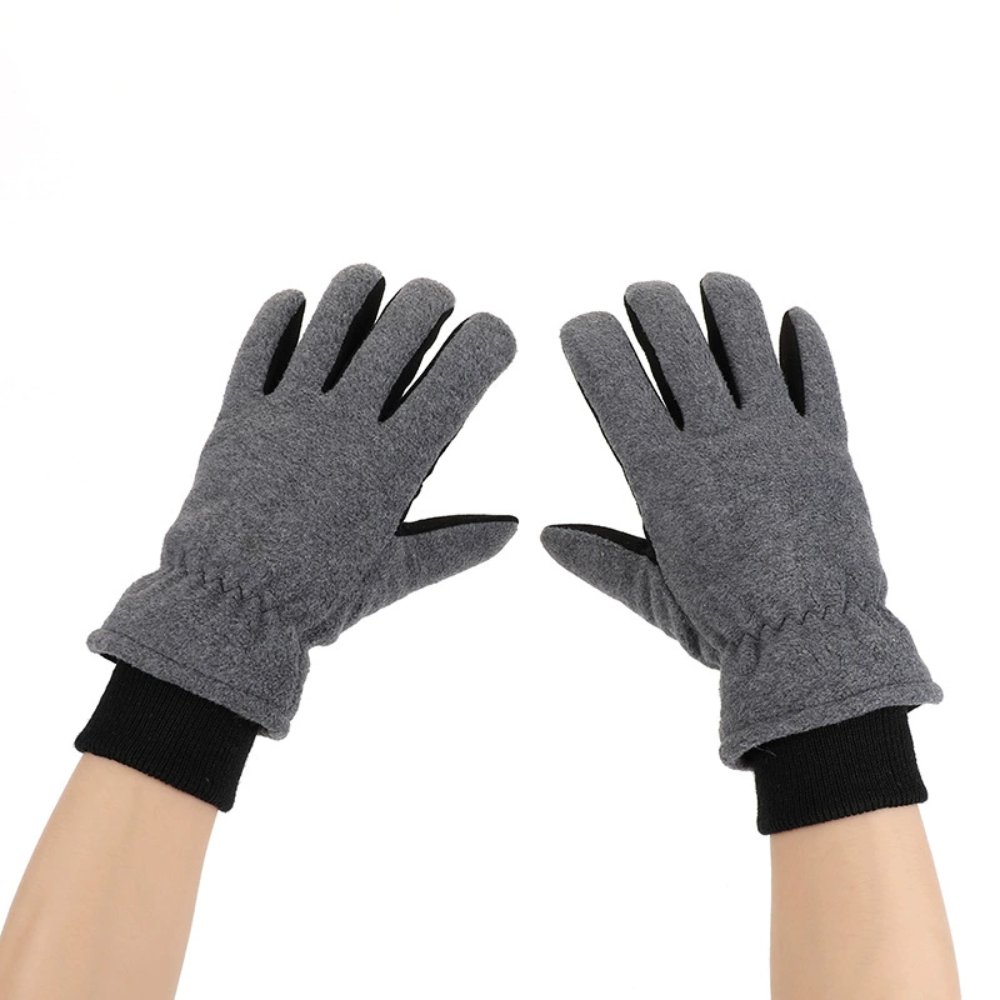 Elastic-Cuff Polar Fleece Gloves
