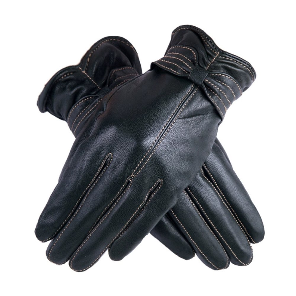 Women’s Genuine Leather Winter Warm Gloves